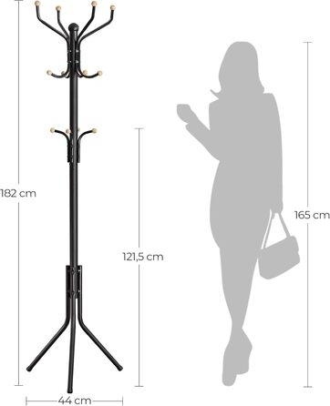 Металевий стійкий гардеробний стійка SONGMICS 182 см, білий, органайзер для одягу
