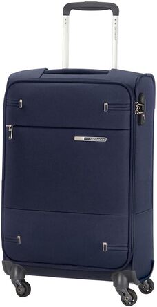 Середня розширювана валіза Samsonite Base Boost Spinner 66 см, 67,5/73,5 л, чорна/синя, на 4 колесах