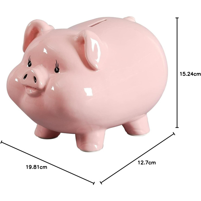 Керамічна скарбничка-свинка Pig World для дітей і дорослих, подарунок, дитячий декор, сувенір, рожева