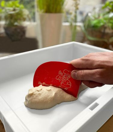 Контейнер для бродіння тіста Pizzaballenbox 30x40x8 см, харчовий пластик, з кришкою, білий – для піци, закваски та дріжджового тіста