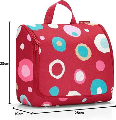 Косметичка reisenthel Toiletbag XL у горошок, рожева, великий розмір