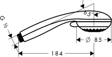 Ручний душ hansgrohe Crometta 85, 2 режими, антикальк, хром