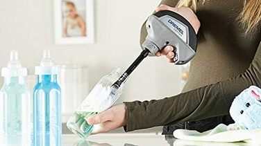 Dremel Versa PC10 багатоцільовий бездротовий очищувач-скрабер, набір з 9 чистячих насадок, щітка з ворсом і захистом від бризок для швидкого та легкого прибирання
