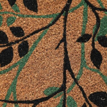 Coco&Coir® Преміум кокосовий килимок для вхідних дверей, нековзний на ПВХ основі, для внутрішнього та зовнішнього використання, 45x75 см