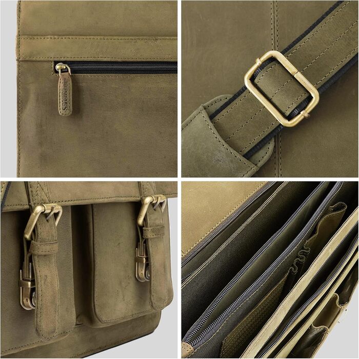 Шкіряна сумка-портфель LEABAGS для ноутбука 15