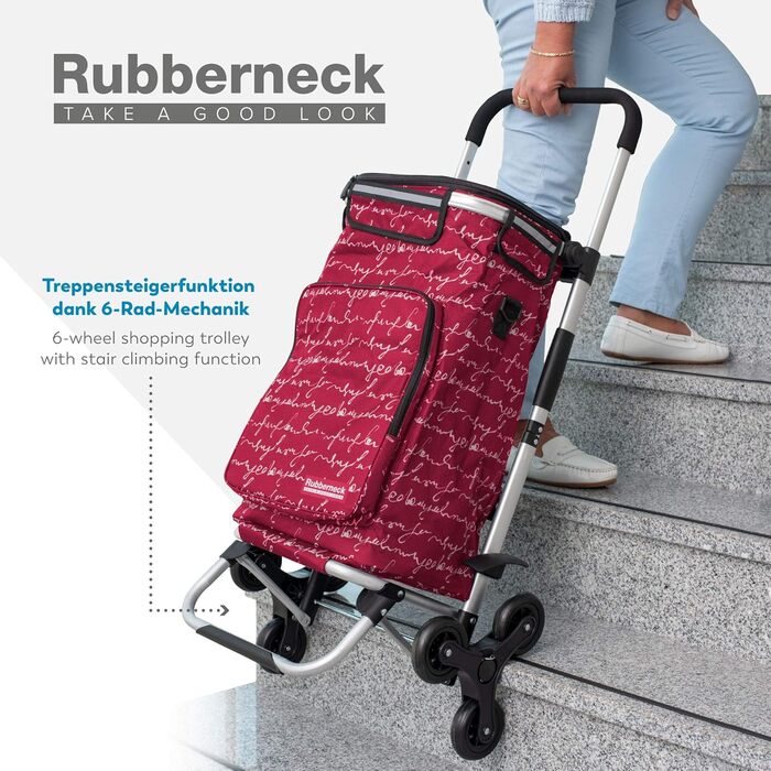 Складна господарська сумка-візок Rubberneck з охолоджуючим відділенням, регульованою ручкою, червона