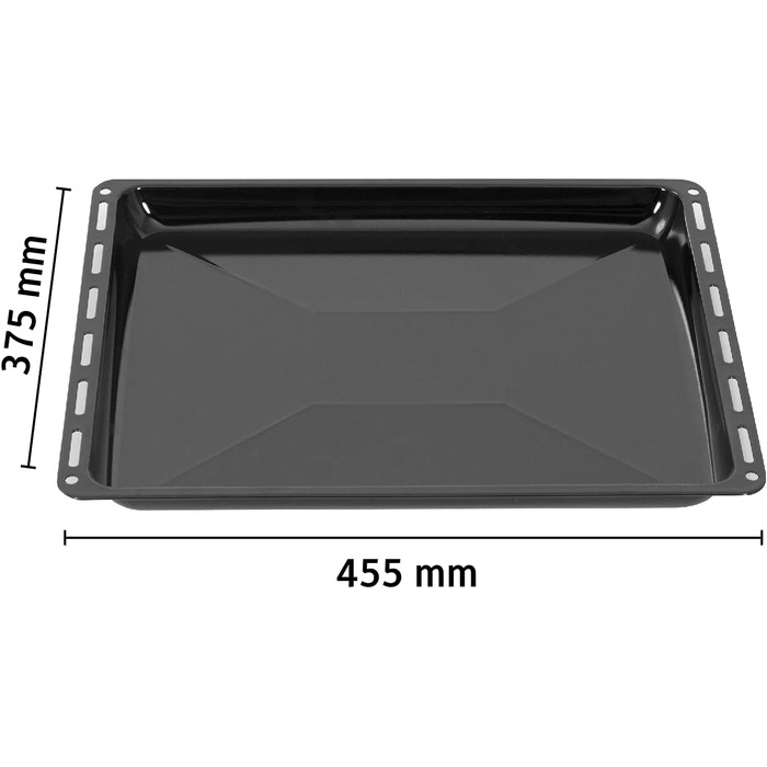 ICQN Емальований деко для духовки 45,5x37,5x3 см, жирозбірник, для Bosch, Siemens, Neff, Constructa, Flavel, Simfer, стійкий до подряпин і корозії