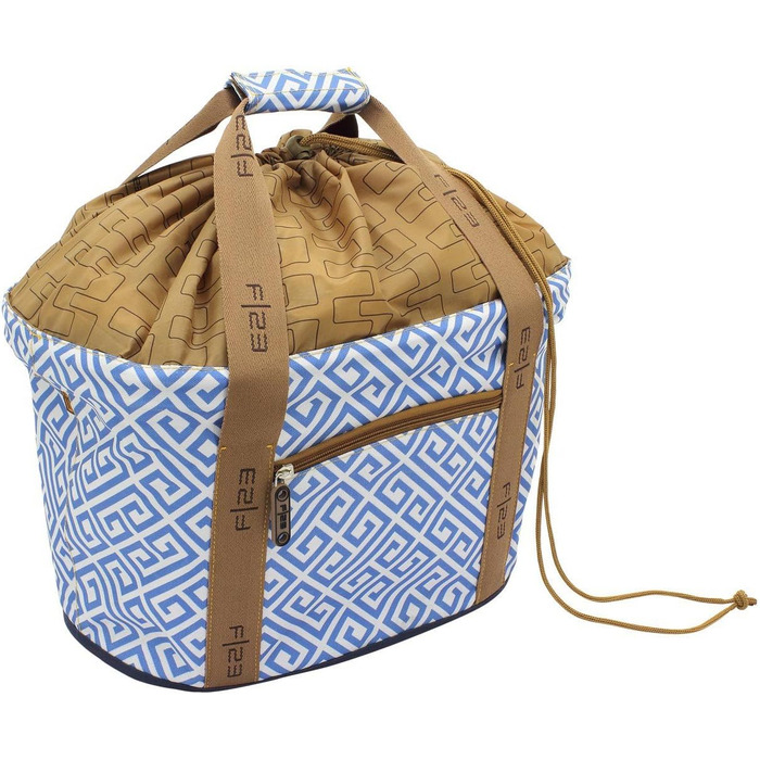 Кошик для покупок SHOPPERS'DELIGHT з захисною кришкою, поліестер, 42x27x26 см, 20 л, синій/білий