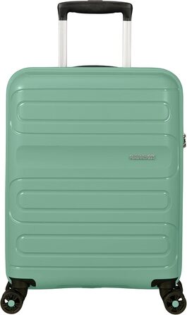 Валіза American Tourister Sunside Spinner 55 см, 35 л, чорна/зелена, легка дорожня валіза на 4 колесах