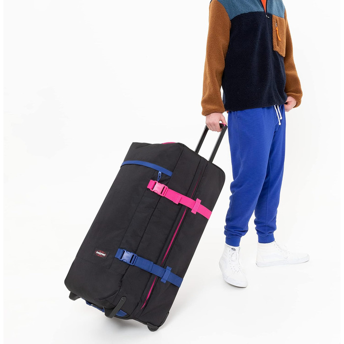 Валіза Eastpak Tranverz L 79 см, 121 л, зелено-синя, на колесах