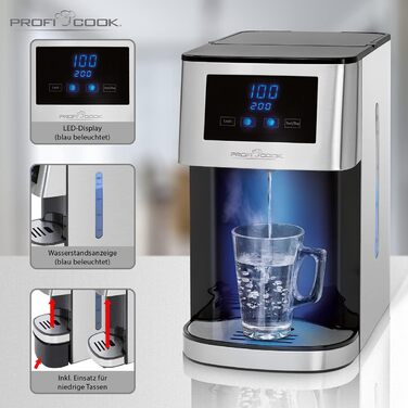 Диспенсер гарячої води ProfiCook PC-HWS 1145, 2600 Вт, нержавійка, сенсорне LED-управління, окріп за 3 секунди