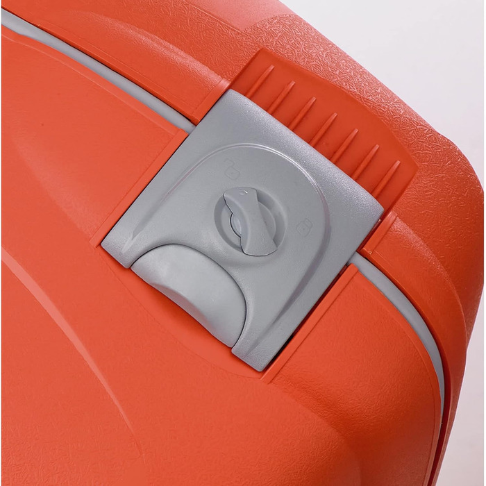 Валіза Roncato Light 55 см, 41 л, чорна/папая, легка дорожня пластикова