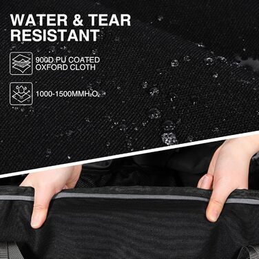 REDCAMP розширювана дорожня сумка на колесах 110-140 л, складний рюкзак-спортсумка XXL 77 см, ручна поклажа для подорожей і кемпінгу, чорна