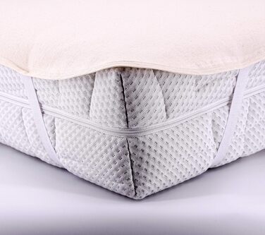Наматрацник SETEX Kalmuck Classic 180x200 см, 100% бавовна, з гумками по кутах, натуральний колір