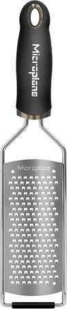 Терка Microplane грубого помолу для сиру, моркви, імбиру, кокосу та хрону, чорна з лезами з нержавіючої сталі, вироблено в США