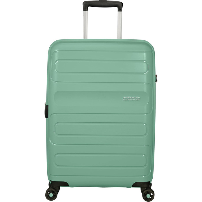 Валіза American Tourister Sunside Spinner 55 см, 35 л, чорна, розширювана, поліпропіленова, на колесах, для подорожей