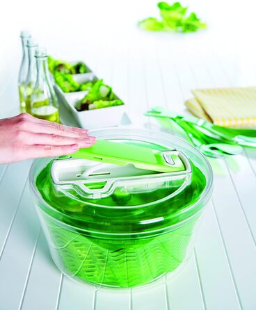 Сушарка для салату Zyliss Swift Dry, 6 л, пластик, зелена, салатниця, Aquavent технологія
