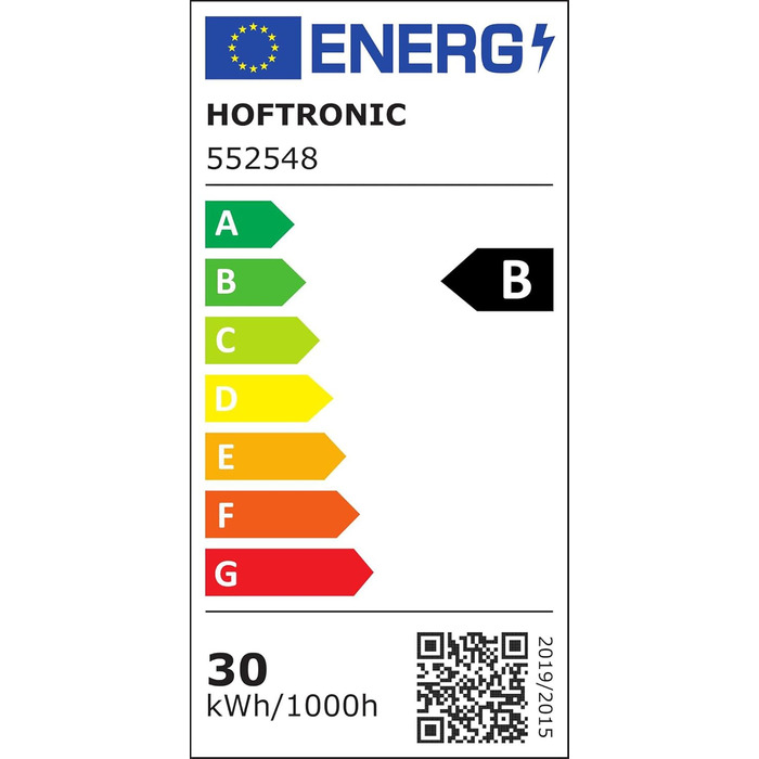 HOFTRONIC LED світильник для вологих приміщень 150 см, 60 Вт, 10500 лм, холодне біле світло 6000K, без мерехтіння, з'єднуваний, IP65, T8, подвійний, для гаража, підвалу, офісу