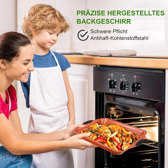 Набір форм для випічки NutriChef 10 шт – кругла, прямокутна, для кексів, пирога, піци, хліба, антипригарне покриття