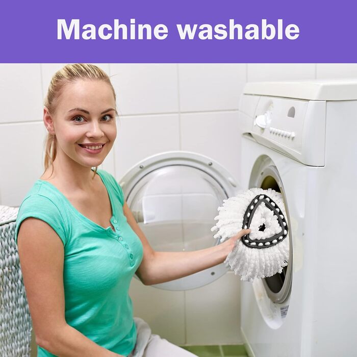 Набір із 6 змінних насадок з мікрофібри для швабри O-Ceda EasyWrin Spin Mop, запасні головки для легкого прибирання