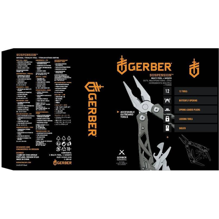 Мультитул Gerber Bear Grylls Ultimate 12 в 1 з нейлоновим чохлом, багатофункціональний інструмент