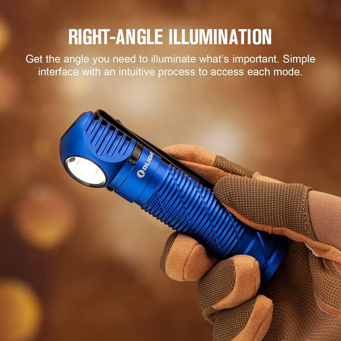 Лобовий ліхтар OLIGHT Perun 2 2500 люмен, USB-зарядка, 5 режимів, акумулятор, для бігу, риболовлі, кемпінгу, синій