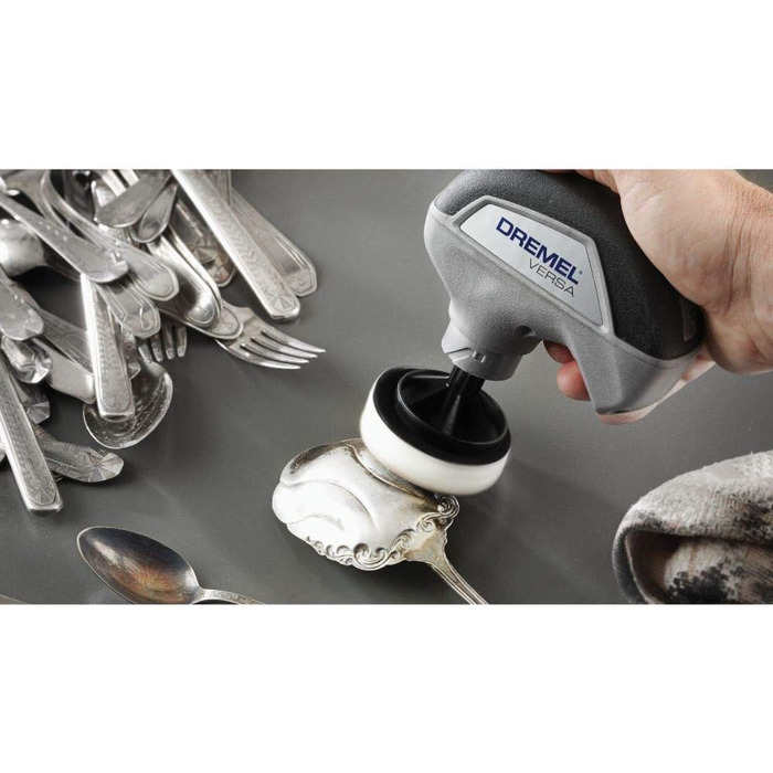 Dremel Versa PC10 багатоцільовий акумуляторний очищувач, набір роторних щіток з 9 насадками, щіткою з щетиною та захистом від бризок для швидкого й легкого чищення