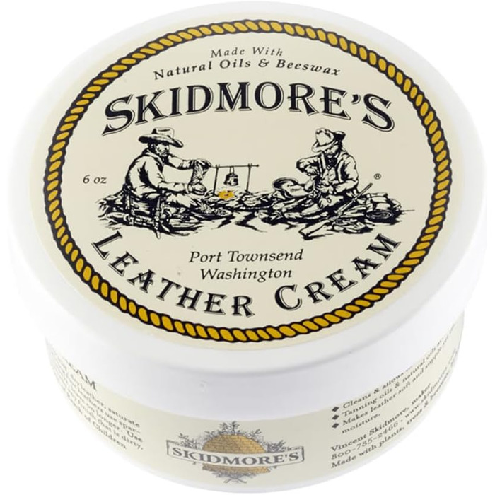 Skidmore's Original Leder-Creme – натуральний бальзам для догляду та чищення шкіри, водовідштовхувальний, 170 г