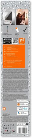 Розумна LED лампа для ванної LEDVANCE Orbis Bath, чорна, 1600 Лм, 3000-6500K, 400x70 мм, IP44, Wi-Fi, диммована, керування через додаток і голосові асистенти