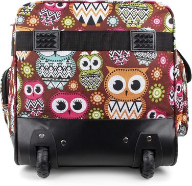 Normani міцна дорожня сумка на колесах 100 л Retro Owl, велика, нове покоління