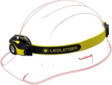 Професійний налобний ліхтар Ledlenser iH5 з кріпленням на шолом та чохлом, 600 люмен, USB-зарядка, акумуляторний, 158 г, для роботи в рукавичках
