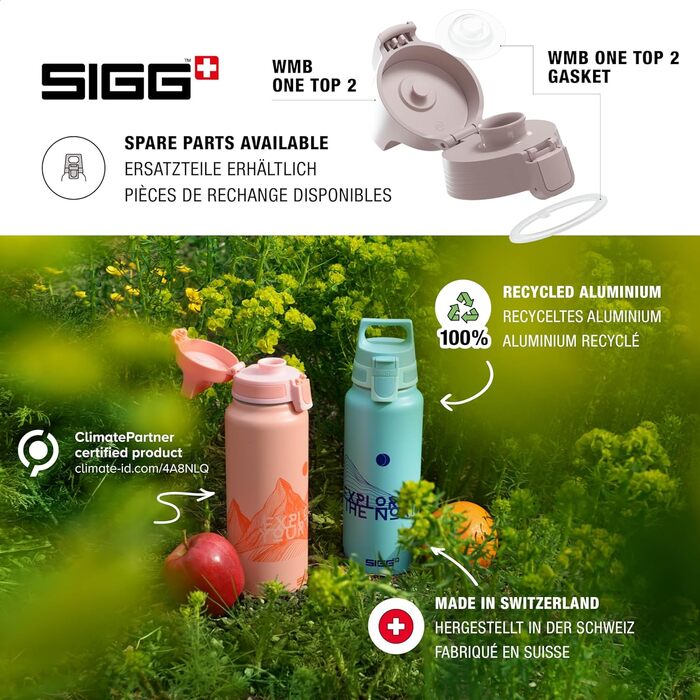 SIGG Алюмінієва пляшка для води WMB ONE 0,75/1L, Disney, герметична, легка, BPA-free, для газованої води, Швейцарія, сертифікат ClimatePartner, Міккі Маус