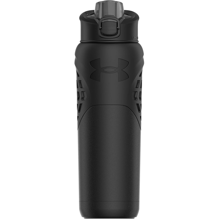 Пляшка для води Under Armour з нержавіючої сталі, ізольована, з карабіном, не протікає, для дітей і дорослих, для спорту та фітнесу, 680 мл, чорна
