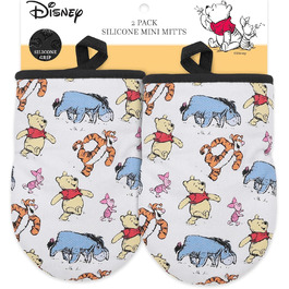 Дитячі термостійкі рукавички для духовки Disney з силіконом, 14x19 см, Міккі, Мінні, Стіч, Вінні Пух