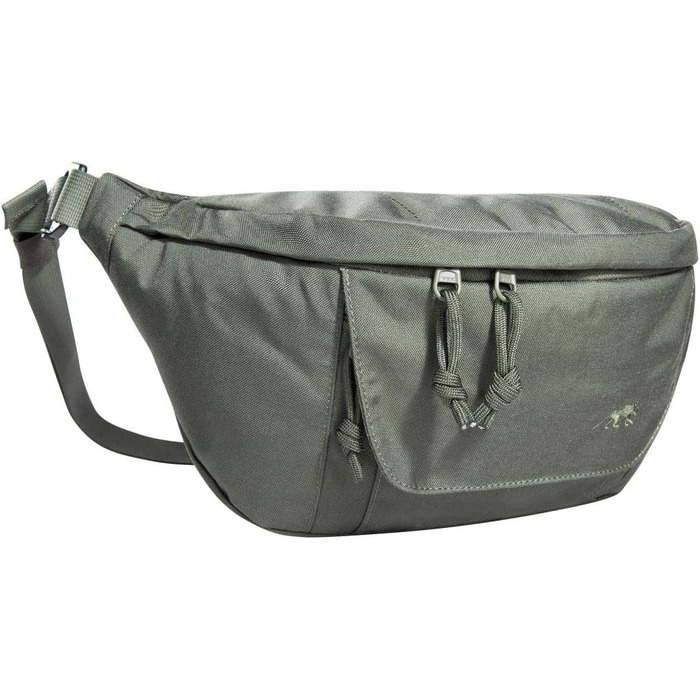 Тактична універсальна поясна сумка Tasmanian Tiger TT Modular Hip Bag II, 5 л, з трьома відділеннями, MOLLE-панеллю, для спорту, туризму, outdoor, стально-сіра/оливкова