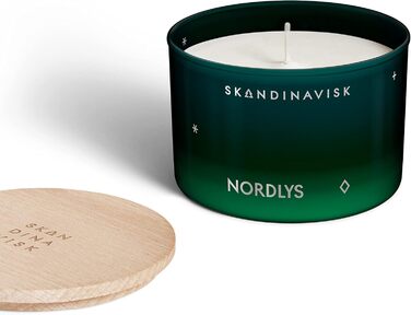 Ароматична свічка Skandinavisk NORDLYS «Північне сяйво», 90 г – арктичний аромат, інтенсивність, атмосферні кольори, преміум якість