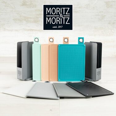 Набір кухонних дощок Moritz & Moritz 4 шт. 20,5×14,5 см, нековзні, з ручками для безпечного нарізання продуктів