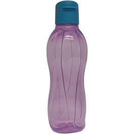 Пляшка для води Tupperware Eco To Go 500 мл, багаторазова, синьо-бірюзова, з кришкою Flip Top