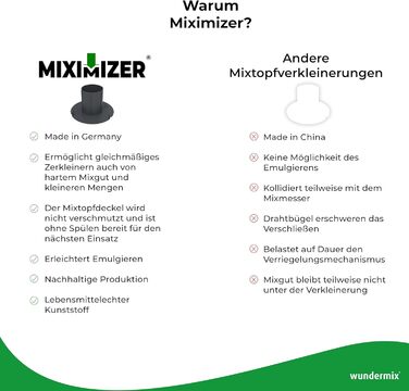 Miximizer® Насадка для подрібнення для Thermomix TM7, TM6, TM5 • Ефективне подрібнення, змішування та нарізка продуктів • Вироблено в Німеччині