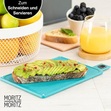 Набір кухонних дощок Moritz & Moritz, 3 шт., пластик, 32x22 см, з підставкою, для нарізання, гігієнічні, можна мити в посудомийці