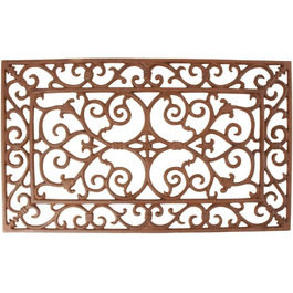 Антикварний чавунний килимок Esschert Design, прямокутний, 58×34 см, червоний, для вулиці та дому