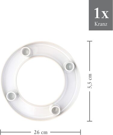 Свічник адвентський Winter Glow від Villeroy & Boch, кераміка, 23,5x8,5x20,5 см, різдвяний декор