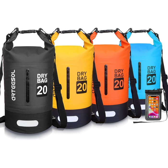 Водонепроникний герметичний мішок Dry Bag 5/10/20/30 л для каякінгу, човна, риболовлі, рафтингу, плавання, сноубордингу, з регульованим ременем