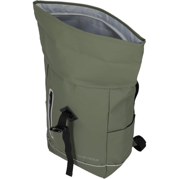Рюкзак Travelite BASICS Rolltop 19 л, водонепроникний, велосипедний, з відбивачами, оливковий, 48 см