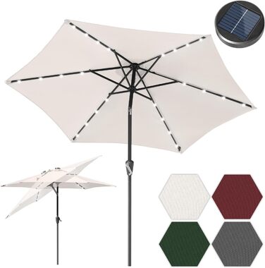Парасоля для саду Daromigo з ручкою, Ø270/350 см, водонепроникна, UV захист 50+, для саду та балкона, без підставки
