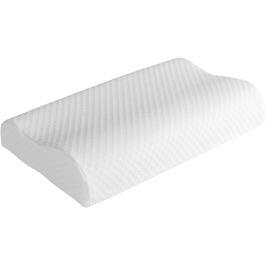Ортопедична подушка Good Nite з піни Memory Foam для шиї та плечей, ергономічна, з контурною рельєфною формою, для сну на боці, від болю у шиї, 65x35x11/9 см