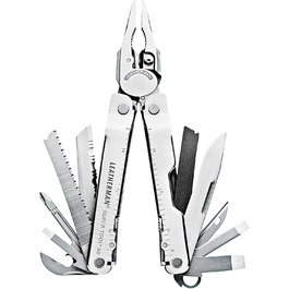 Мультитул Leatherman Super Tool 300 19-в-1 з потужними пасатижами, нержавіюча сталь, чохол Molle, для важких робіт