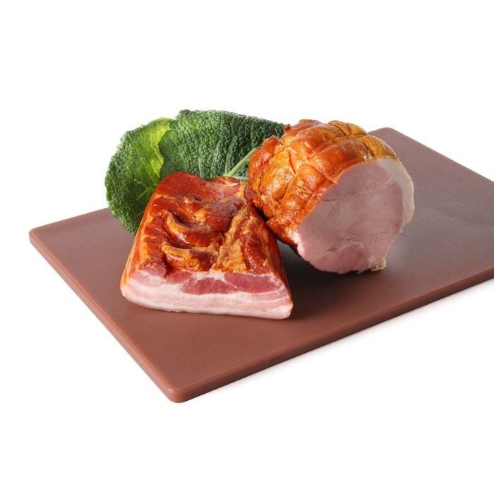 Дошка для нарізання HENDI HACCP, двостороння, для м'яса, 600x400x18 мм, HDPE 500, коричнева