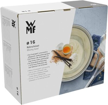 Миска для водяної бані WMF Compact Cuisine 16,5 см, сталева, полірування, для збивання, підходить для посудомийної машини, штабельована