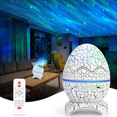 LED проектор зоряного неба Galaxy з Bluetooth, нічник-планетарій з ефектом північного сяйва, білим шумом та зірками, з пультом для дітей і дорослих, декор